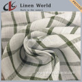 Wholesale Yarn Dyed Check Pattern Pure Linen Fabric For Men's Shirt
